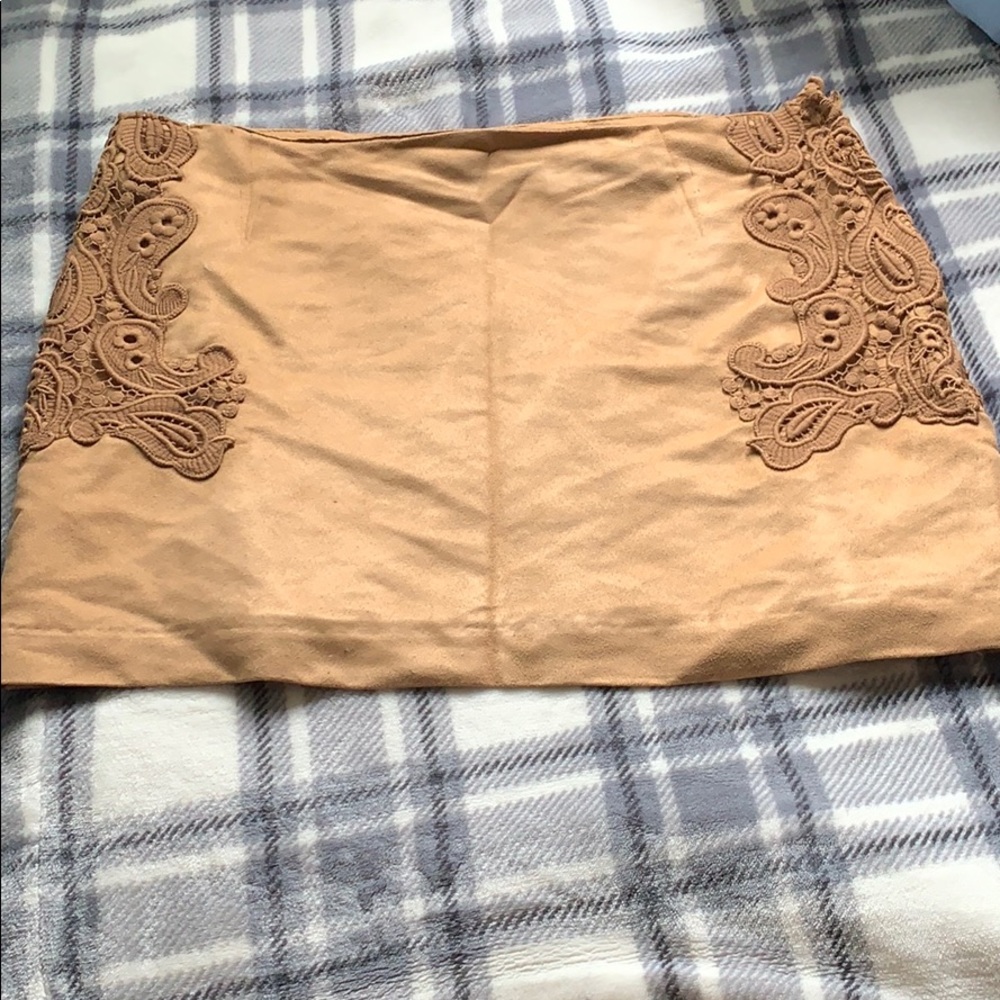 Brown velvety skirt